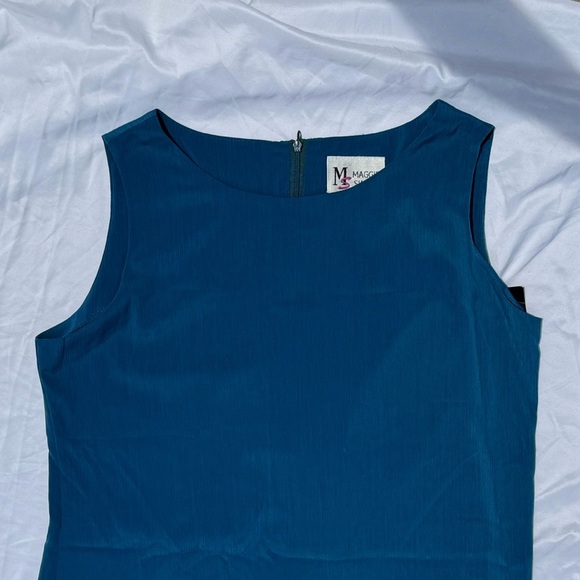 (M) NWT VINTAGE MADE IN USA!! Maggie Sweet Beautifully textured Midi Shift Dress - Picture 2 of 7